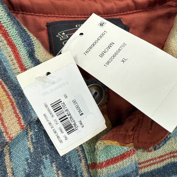 Double RL RRL Ralph Lauren Patchwork Rust Multicolor Workshirt Shirt Mens XL NWT - Picture 4 of 13